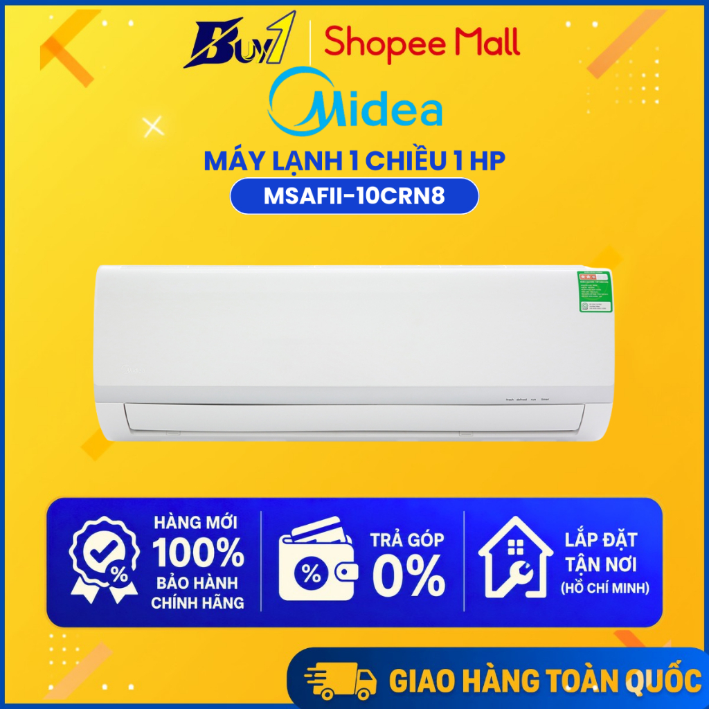 MSAFII-10CRN8 - Máy lạnh Midea 1 HP MSAFII-10CRN8 - Hàng chính hãng