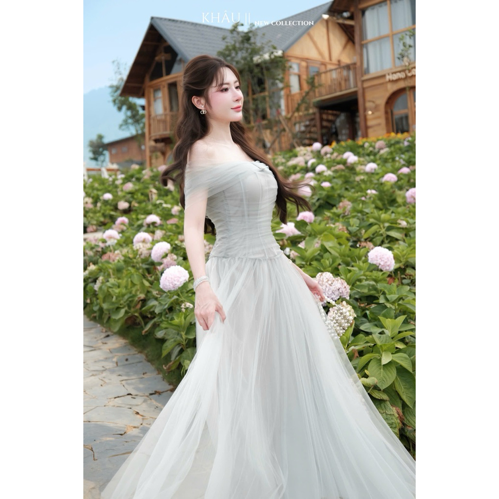 ĐẦM VOAN XANH KHÂU DESIGN