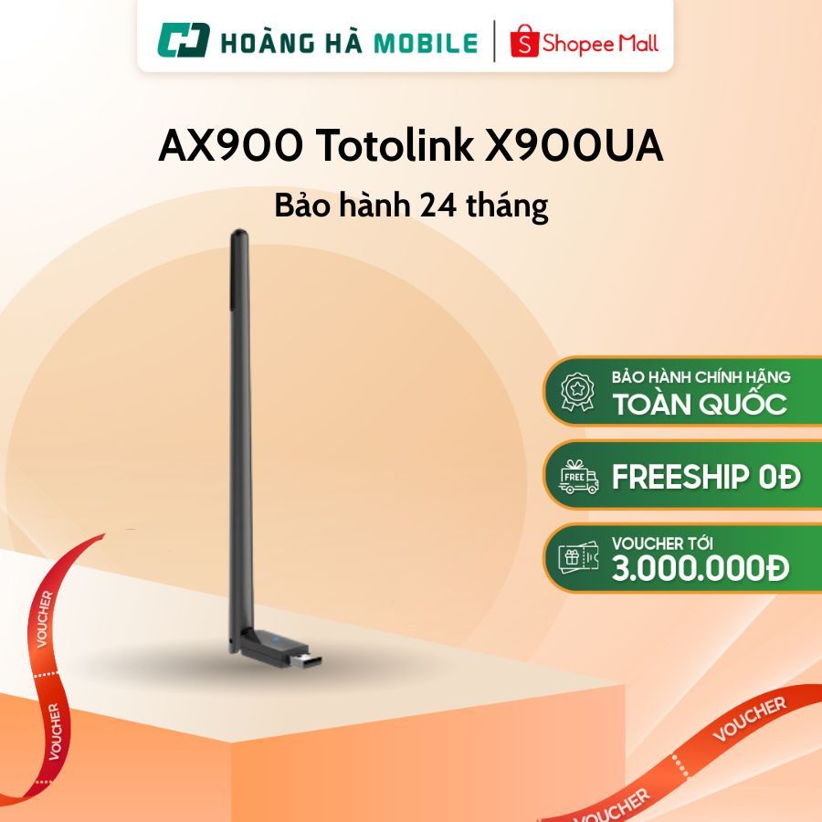 USB Wi-Fi 6 băng tần kép AX900 Totolink X900UA - Chính hãng
