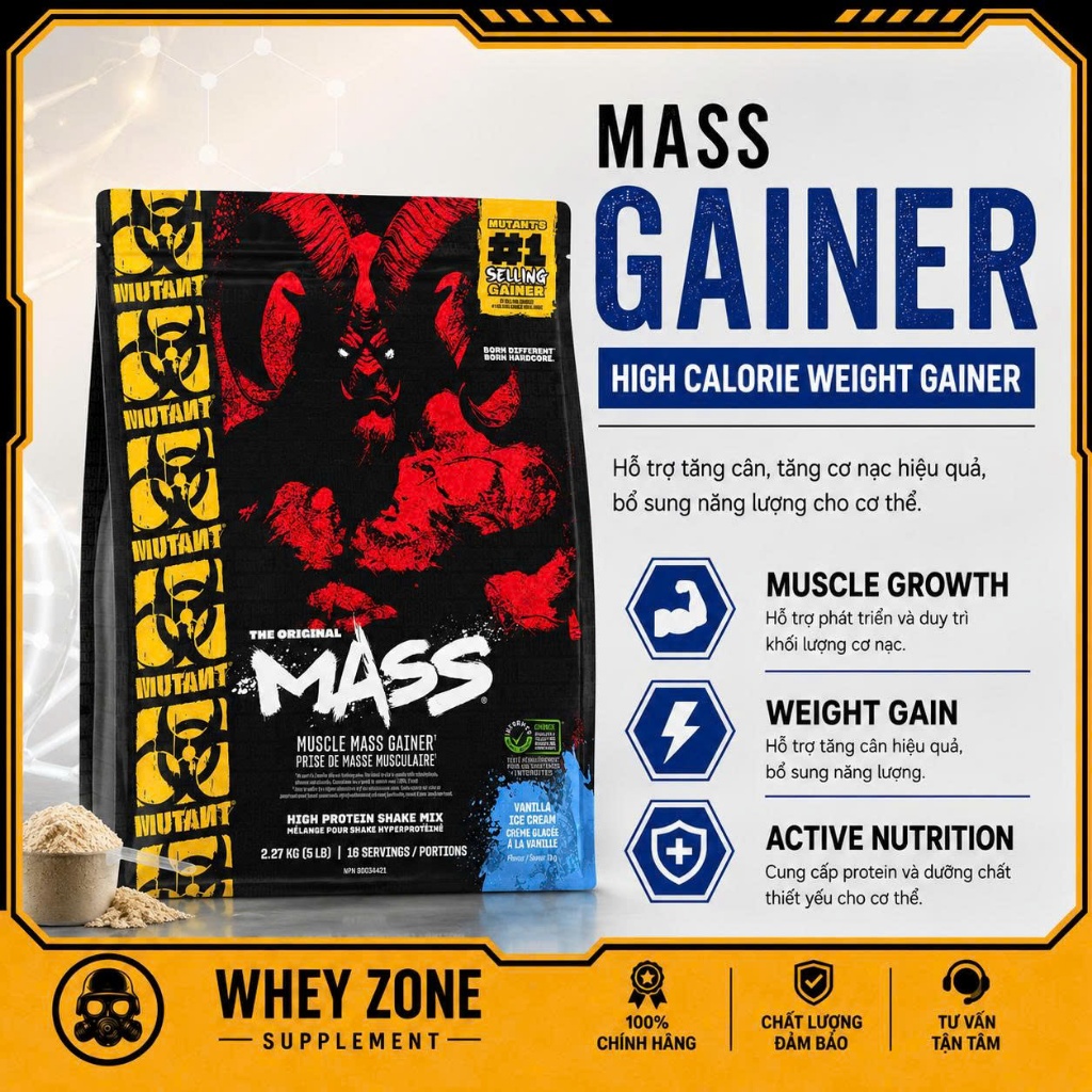 Mutant Mass 2.27kg Quy Cách Tiện Dụng