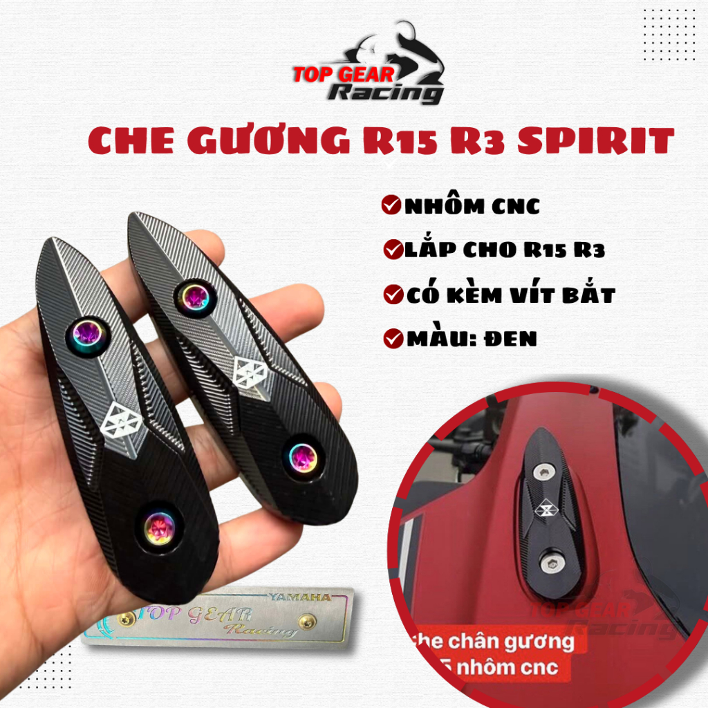 1 Đôi Che Chân Gương R15v3 R15v4 R15M R3 mới Có Ốc Bắt Titan Gr5 <TOPGEAR>