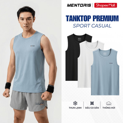 Áo Tanktop Nam MENTORIS Vải Ultra Cool, Co Giãn 4 Chiều, Siêu Thoáng Khí,Form Regular Fit MATT26S011