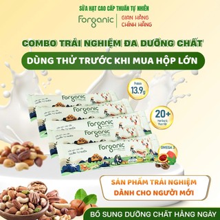(Combo 5 gói trải nghiệm) Sữa hạt thuần chay Forganic - Sữa hạt Gấc kết hợp hơn 20 loại hạt dinh dưỡng (30Gx5)