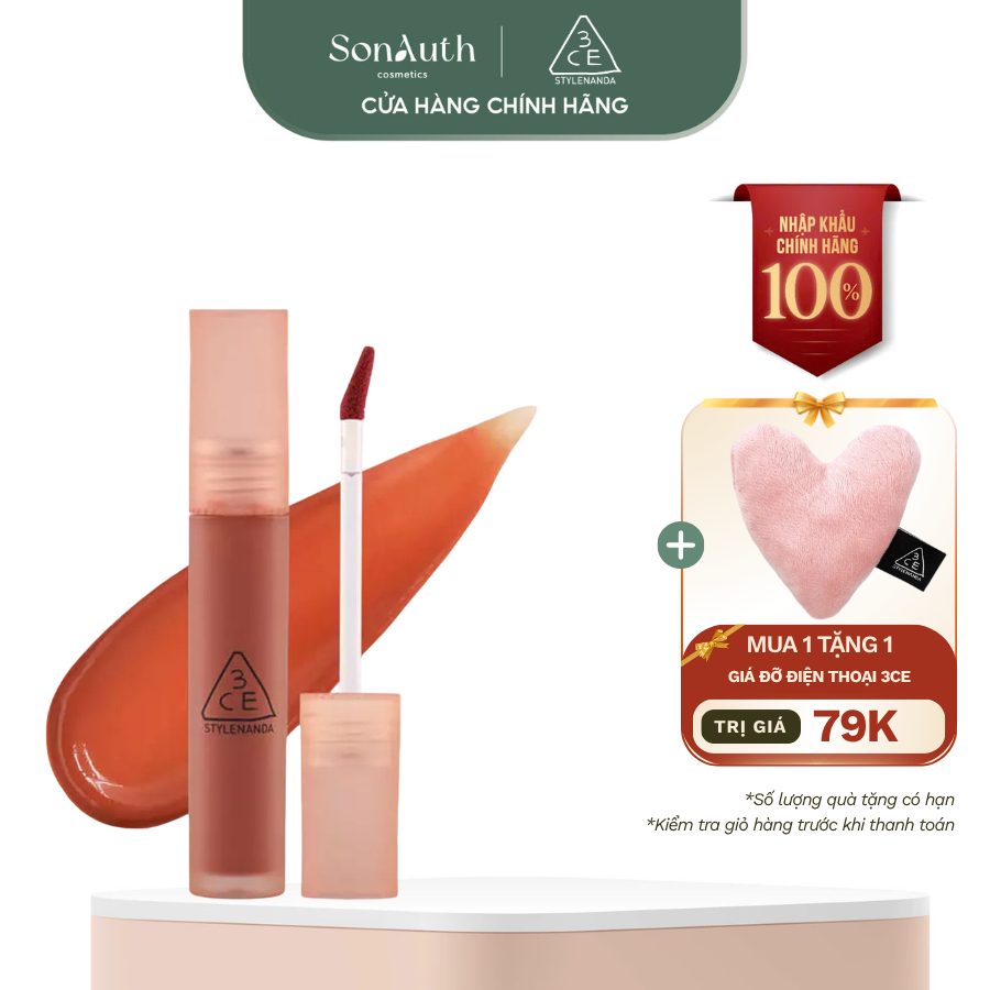 [NHẬP KHẨU] Son tint mịn mượt nhẹ môi 3CE Blur Water Tint