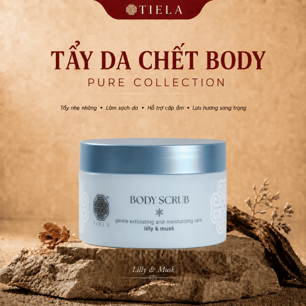 [TIELA] Tẩy Da Chết Body TIELA #Pure - Dạng Đường Jelly, Làm Sạch Da, Cấp Ẩm, Hương Lily & Musk 250M