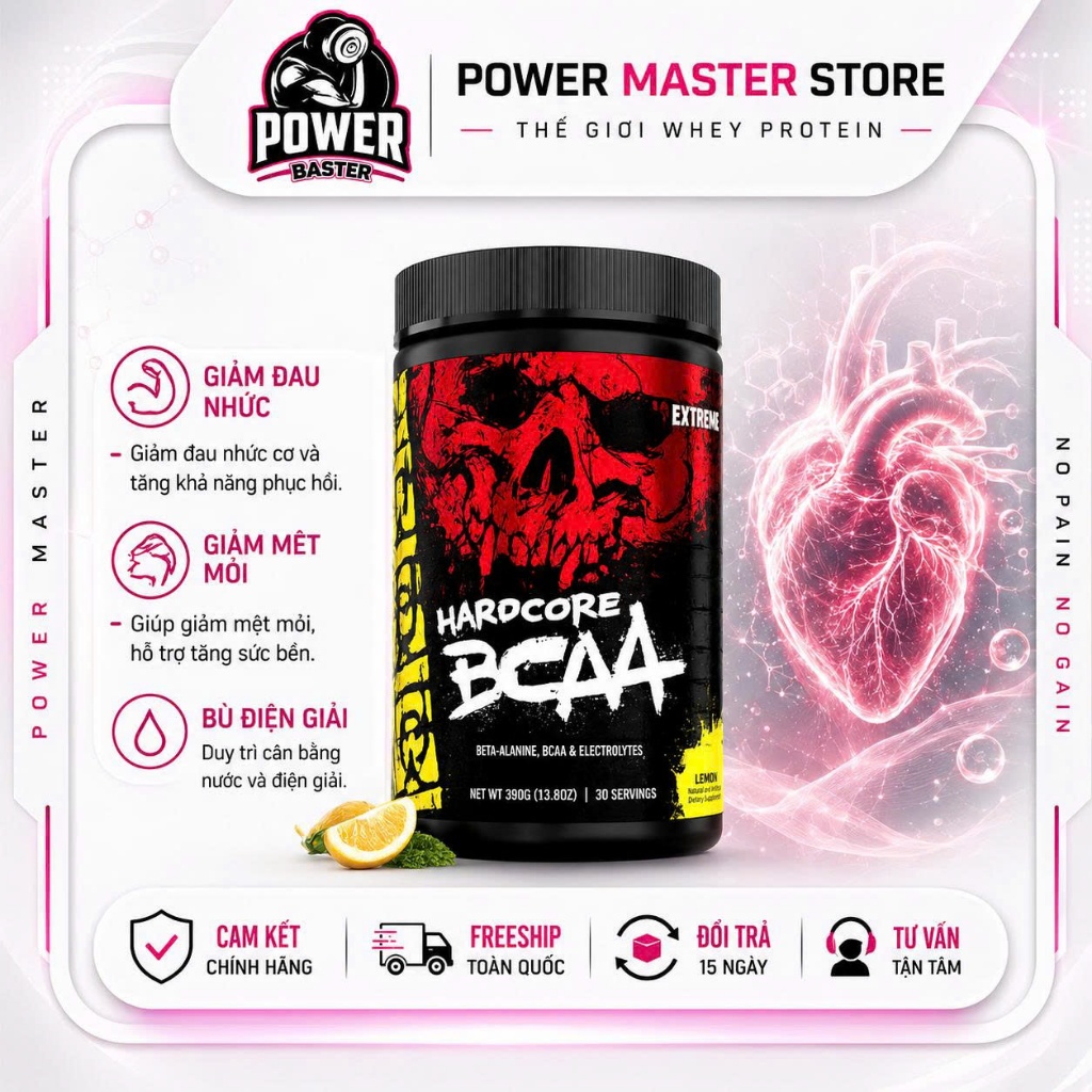 Mutant Hardcore BCAA 30 Lần Dùng Tiện Lợi