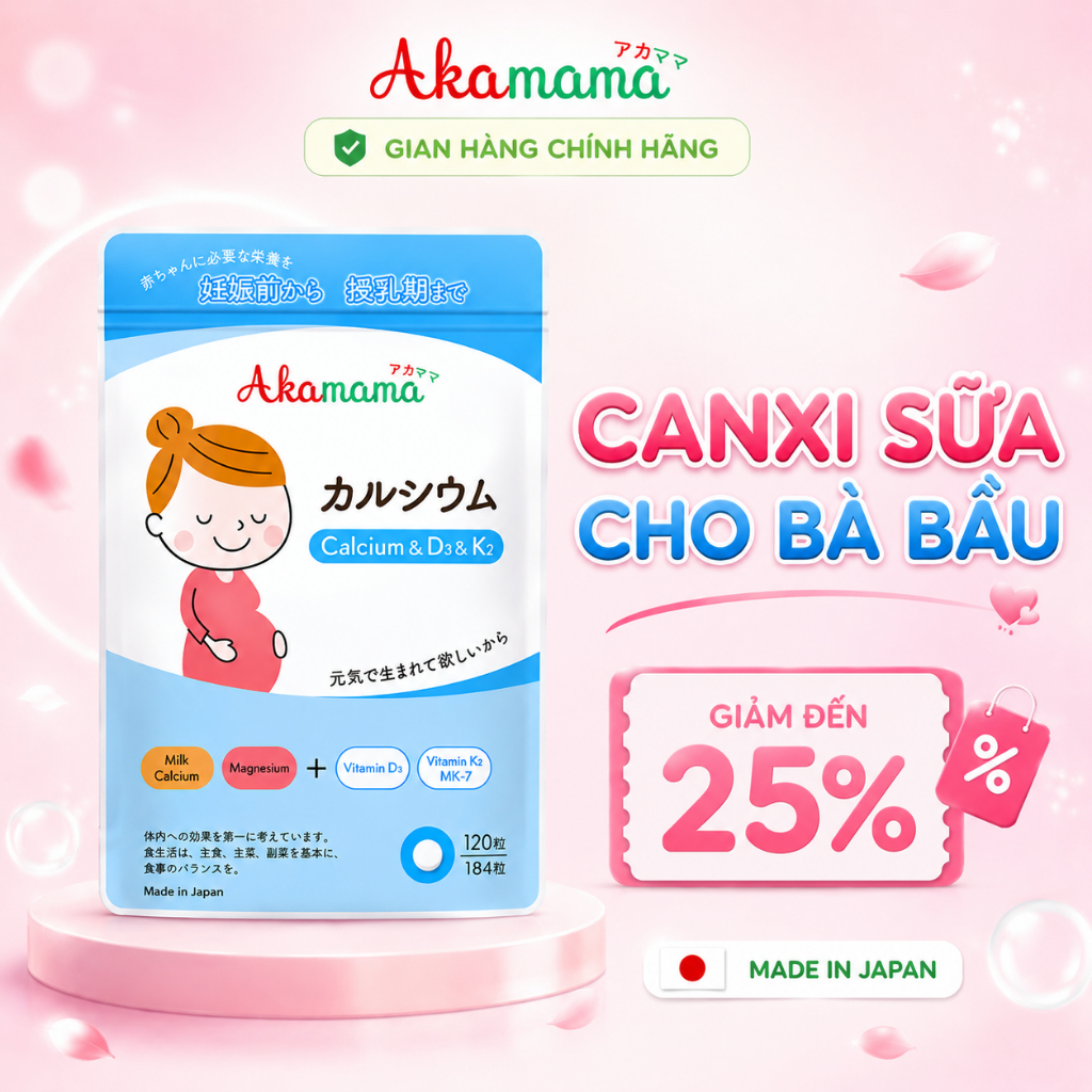 CANXI SỮA cho bà bầu Akamama Nhật Bản – Bổ Sung Canxi Cho Thai Kỳ