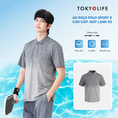 Áo polo nam thể thao gym chạy pickleball Sport X dáng rộng thoải mái thoáng mát 40003334_TOKYOLIFE