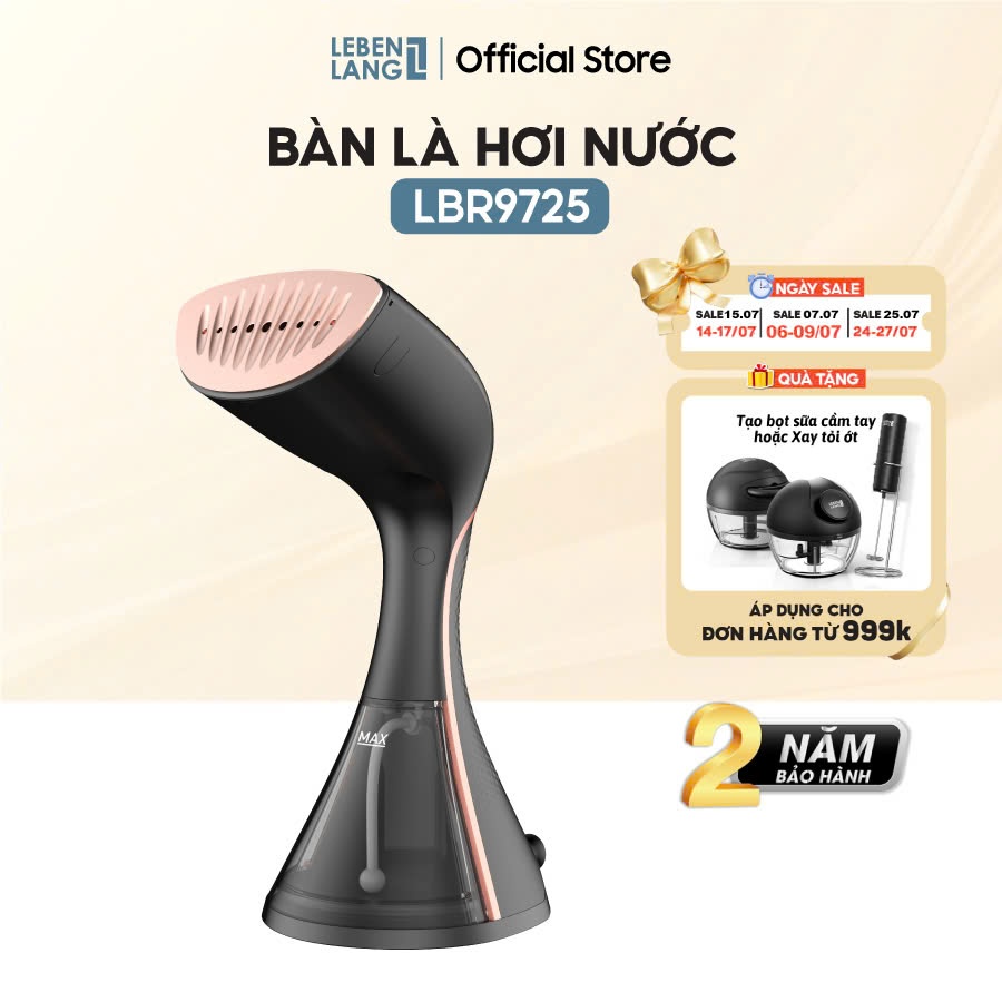Máy Là Hơi Nước Cầm Tay Lebenlang LBR9725 – Công Suất 2300W, Diệt Khuẩn 99.9%, Bảo Hành 24 Tháng