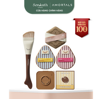 [NHẬP KHẨU] Bộ bông mút và cọ tán nền 5 món Amortals OK Foundation Tool Set - trọn bộ trang điểm dễ dùng cho người mới