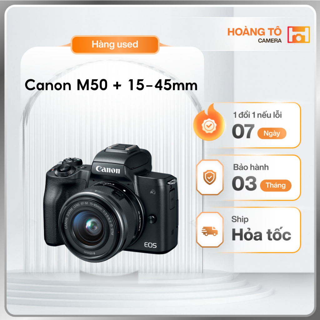 Máy ảnh Canon M50 + 15-45mm ( Kiss M ) | Cũ