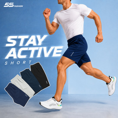 Quần Short Thể Thao Nam STAY ACTIVE 5S FASHION Mát,Nhẹ Phong Cách Khỏe Khoắn M0QST26030-26031