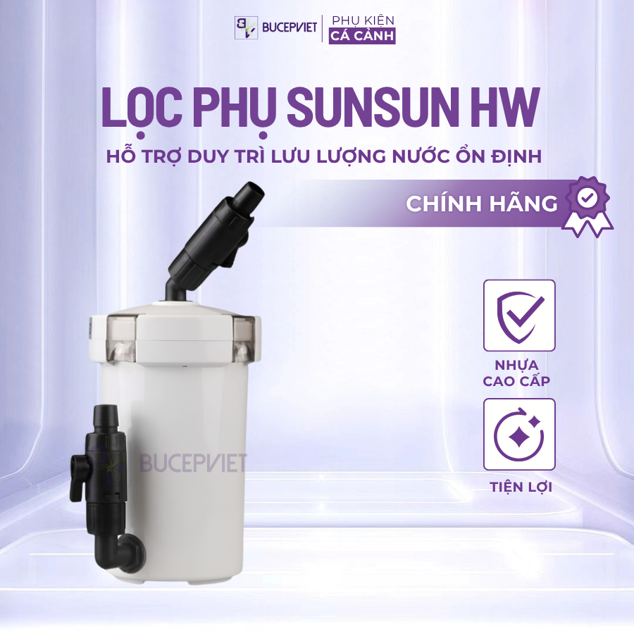 Lọc phụ Sunsun HW603/HW604 - Lọc cặn thô, hỗ trợ bảo vệ lọc chính, dễ vệ sinh cho hồ cá thủy sinh