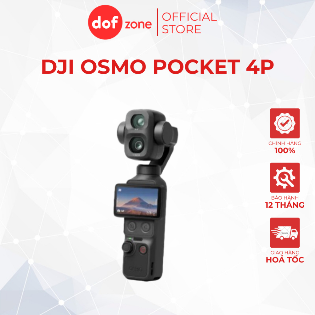 DJI Osmo Pocket 4P | Camera Quay Vlog 4K Chống Rung Gimbal 3 Trục, Theo Dõi AI | Chính Hãng