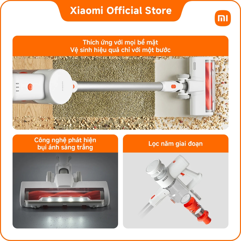 Máy Hút Bụi Xiaomi G20 Lite EU |Công suất hút tối đa 18.000 Pa| Công nghệ phát hiện bụi bằng ánh sáng trắng | BigBuy360 - bigbuy360.vn
