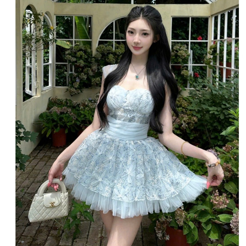 JOANA DRESS Đầm 2 dây ren ngắn đầm xòe SAM SAM BOUTIQUE