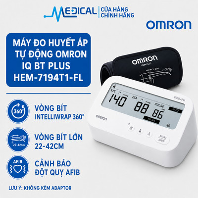 Máy đo huyết áp bắp tay tự động OMRON HEM-7156T/HEM-7194T1-FLC "kết nối Bluetooth"- MEDICAL