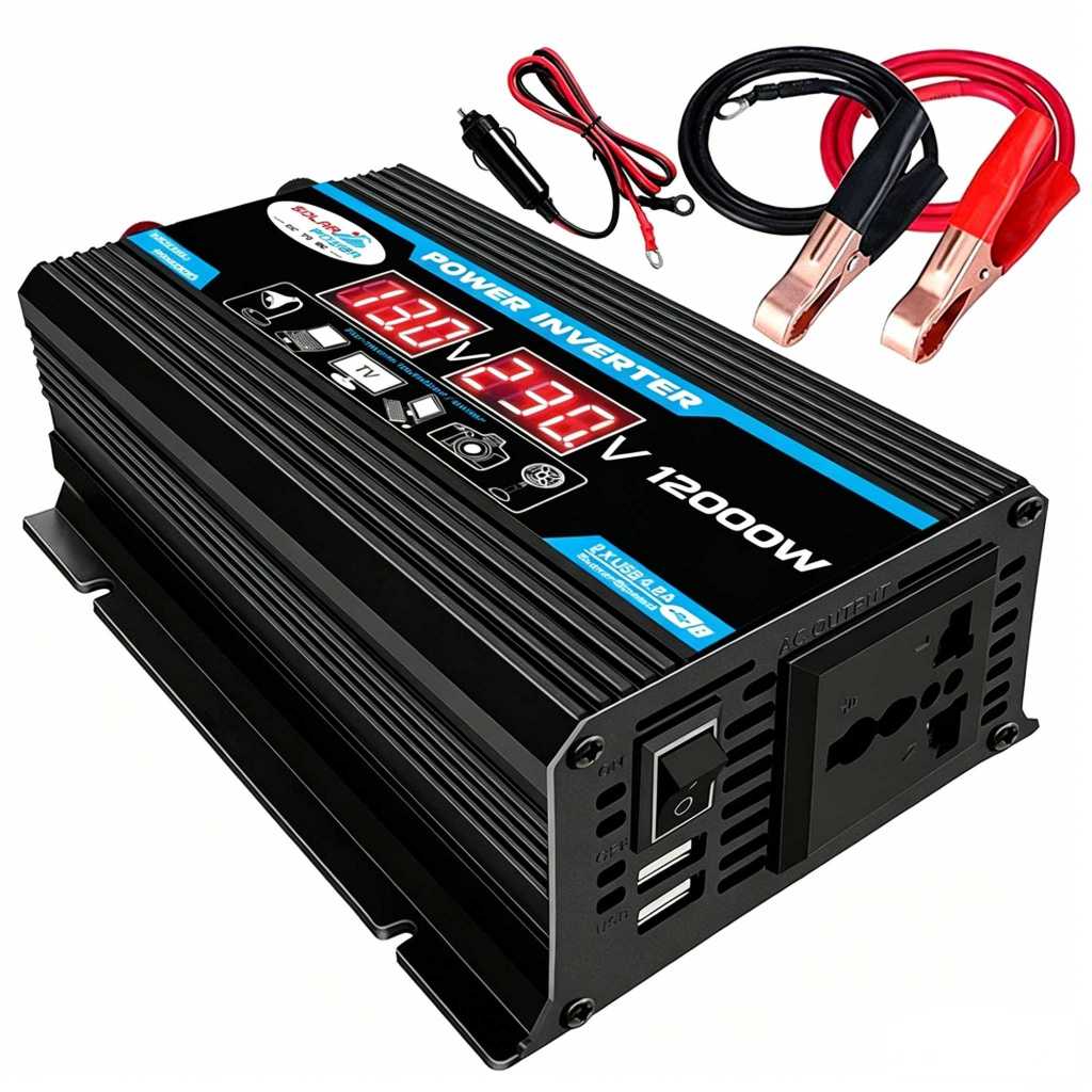 Bộ chuyển nguồn 12v-220v 4000-12000W, biến tần ô tô 4000-12000W, biến tần nguồn 12v-220v,2 cổng USB