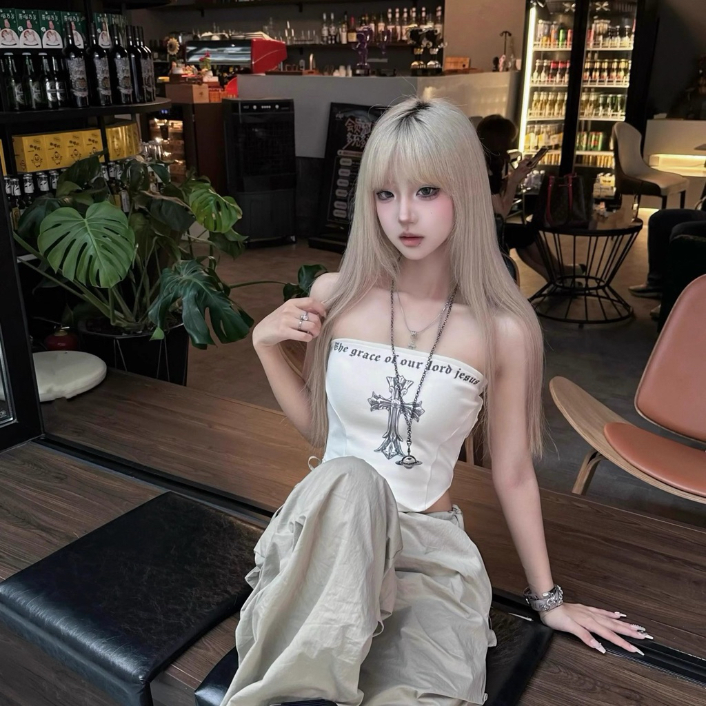 Áo Tube Top Nữ Style Y2K Áo Quây Croptop Sexy Ôm Dáng