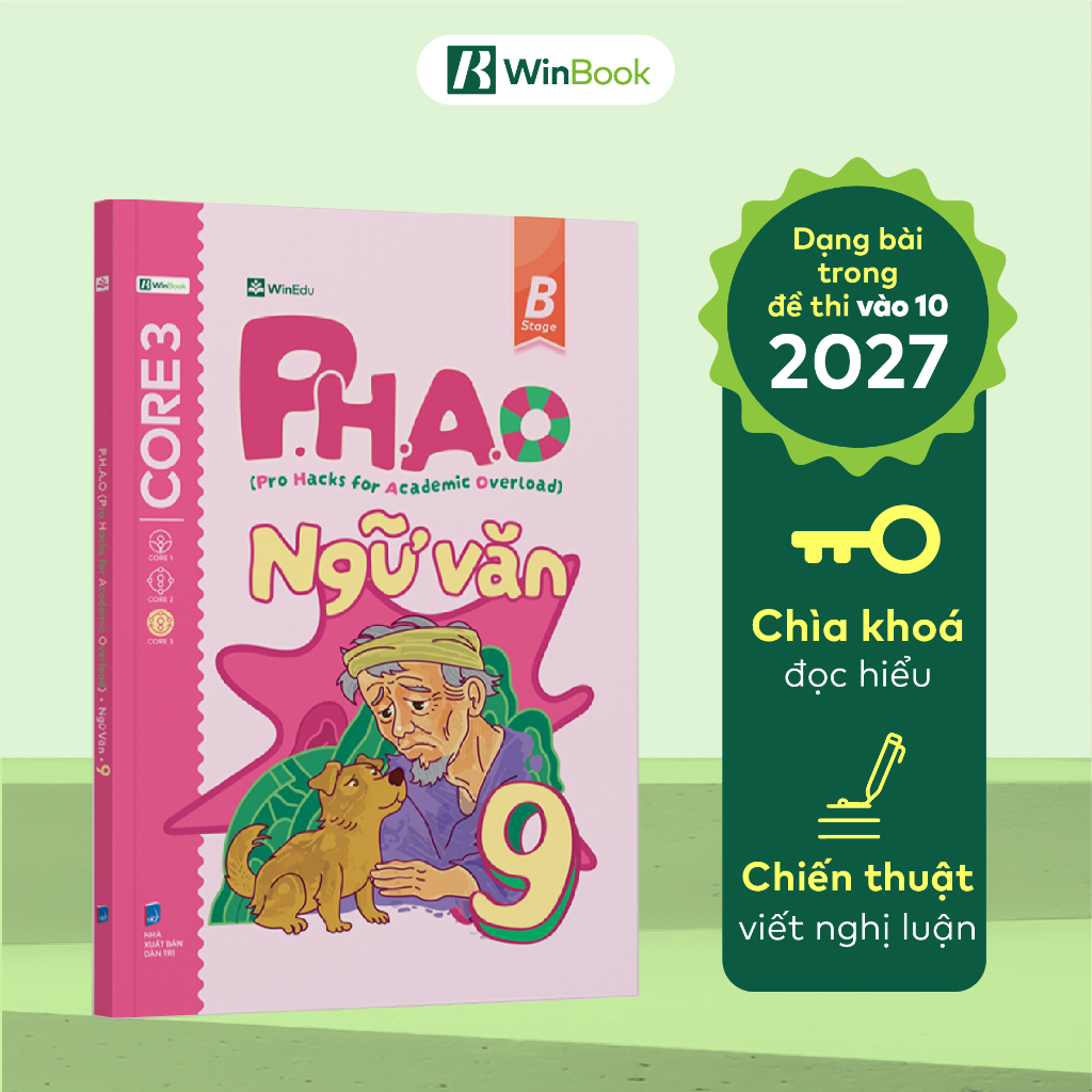Sách Lý Thuyết P.H.A.O (Pro Hacks For Academic Overload) Ngữ Văn Lớp 9 Ôn Thi Vào Lớp 10 | WinBook
