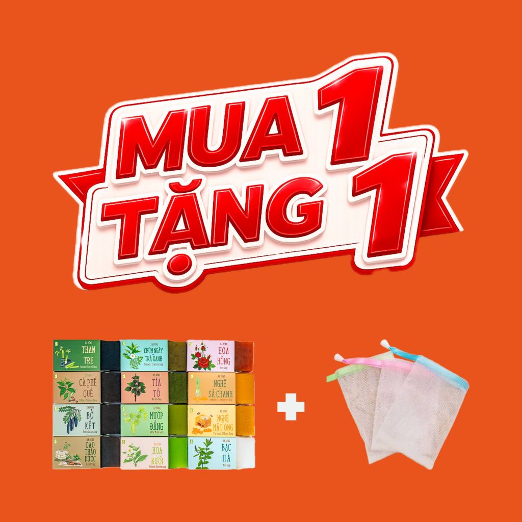 Xà bông sinh dược, ngừa mụn, dưỡng da - HTX SINH DƯỢC (tặng kèm túi tạo bọt)