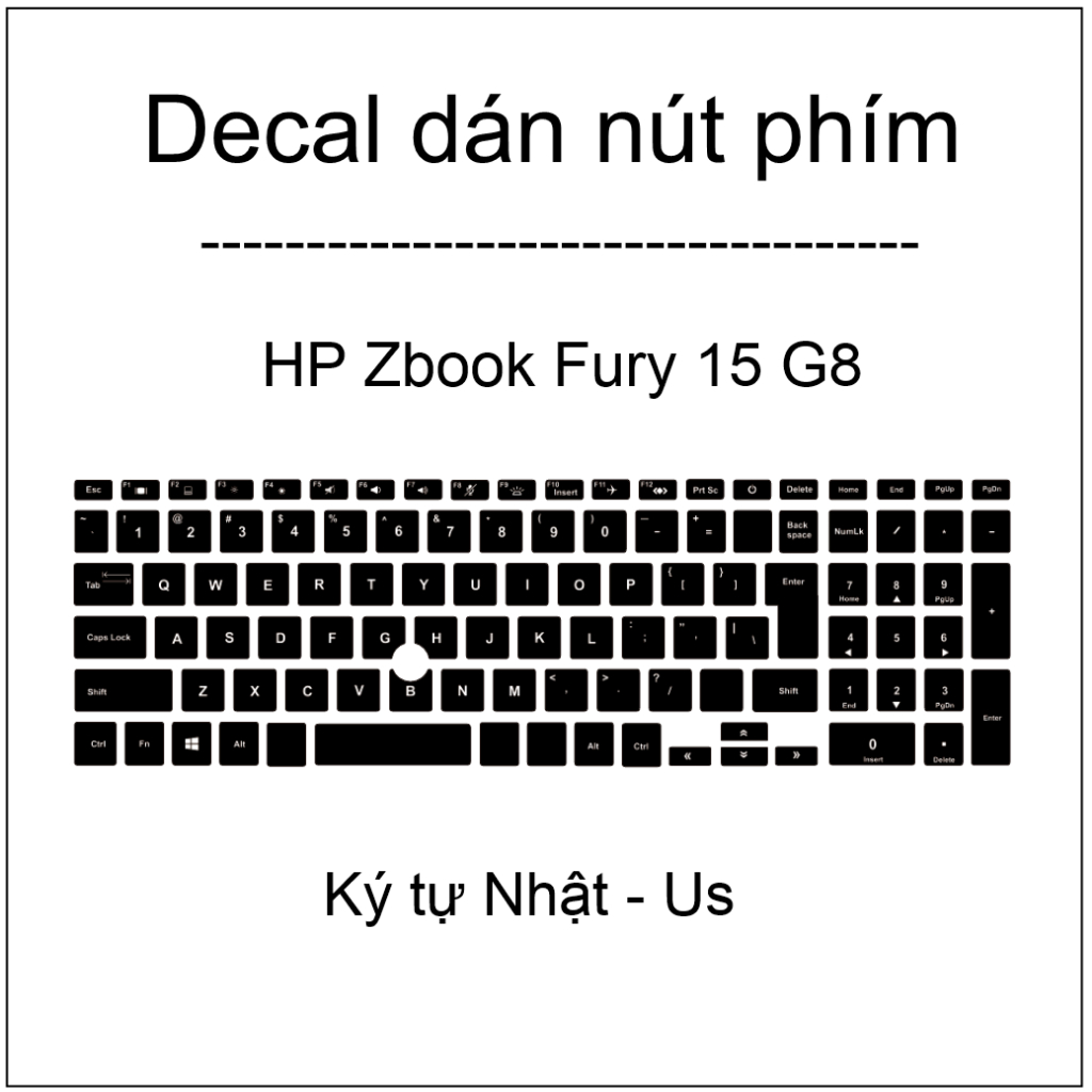 Decal dán nút phím cho máy HP Zbook Fury 15 G8
