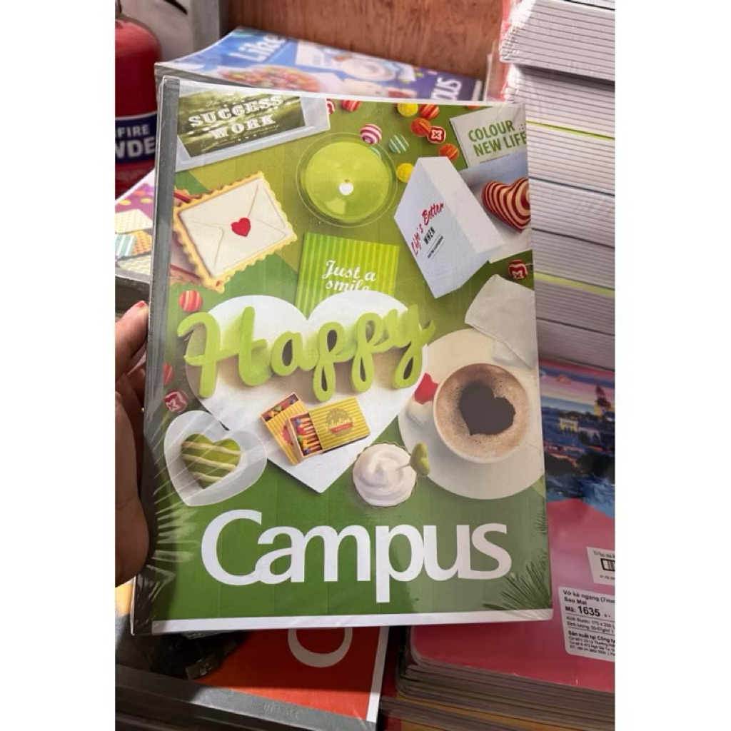 10 vở 80 trang campus ,10 quyển 120 trang campus ,5 quyển 200 trang campus