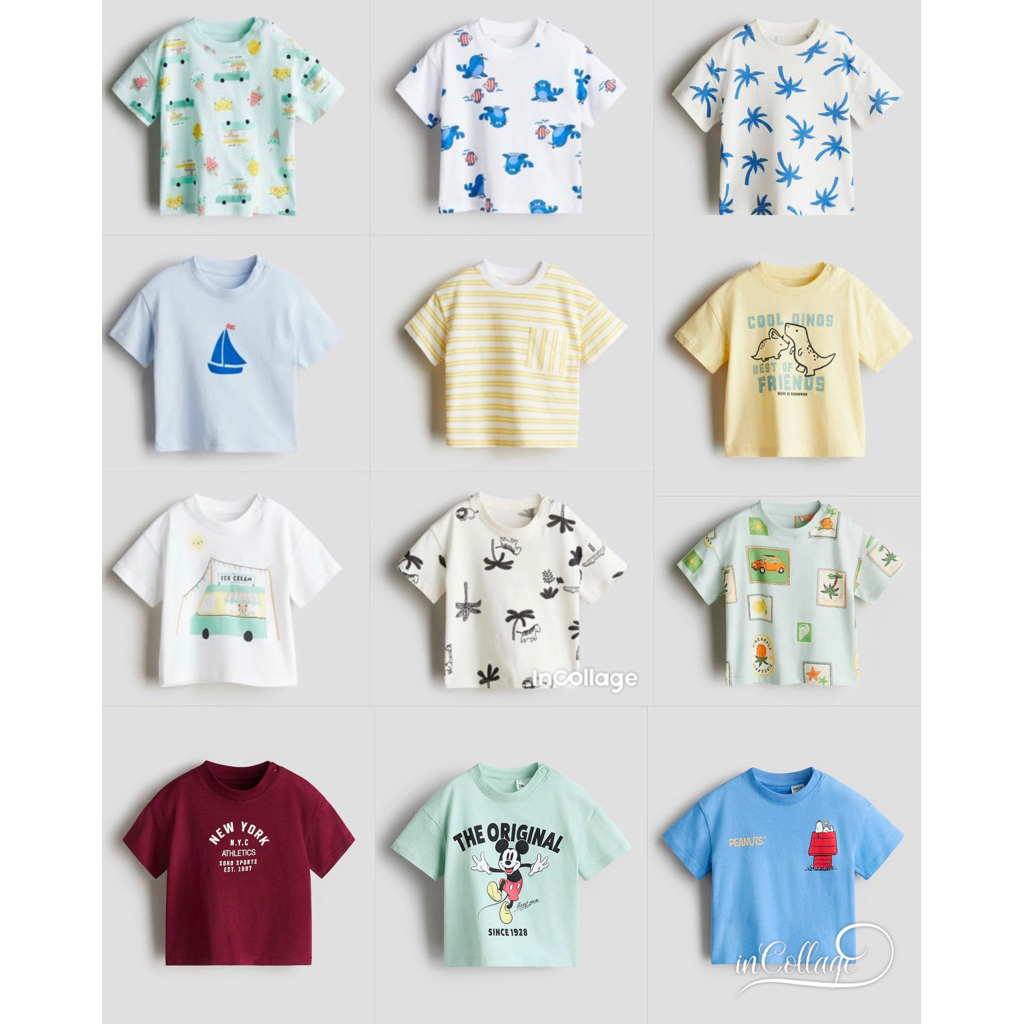 (033)Áo thun coton mỏng mát H&M
