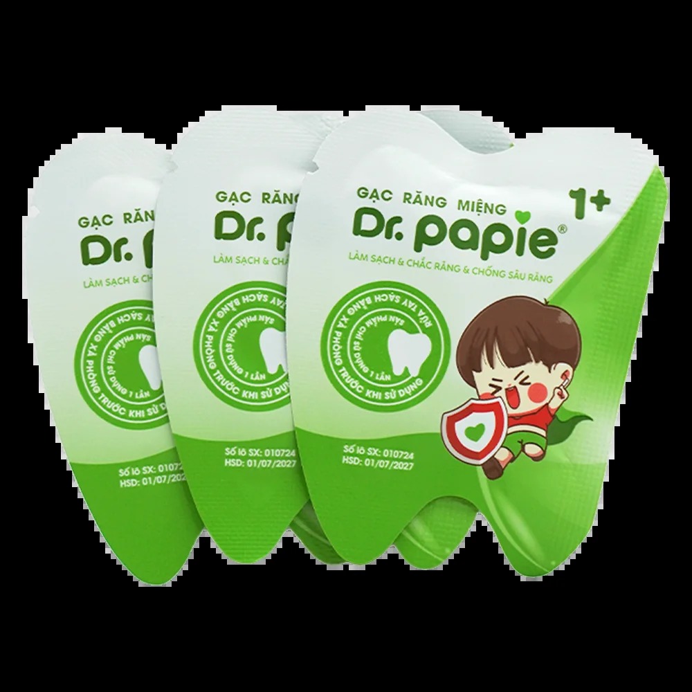 Gạc răng miệng Dr Papie 1+ 5 gói