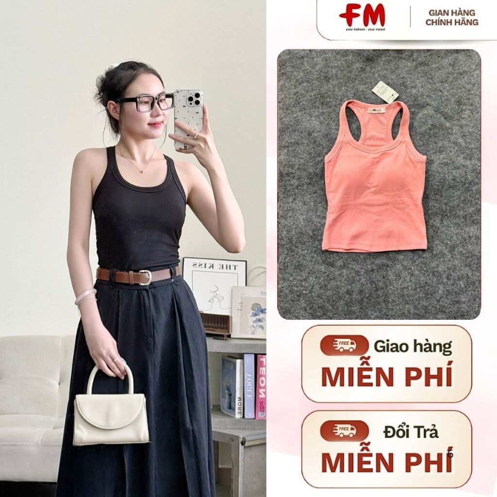 Áo Ba Lỗ Nữ Slimfit FMSTYLE Khoét Lưng Bảng Nhỏ  Ôm Body Thời Trang Mùa Hè Mang Mát 26040985