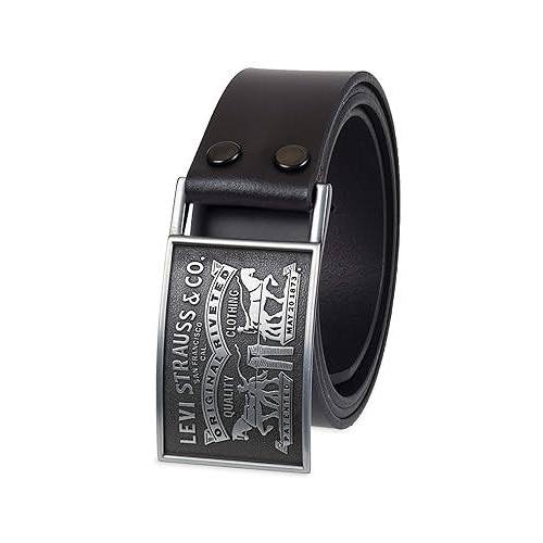 Dây Lưng Levis Chính Hãng – Levi’s Men’s Leather Jean Belt with Removable Plaque Buckle, Western‑Sty