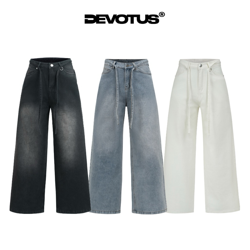 Quần Dài Jeans Devotus Form Ống Rộng Trùm Gót Chân Unisex - BASIC BAGGY WASHED JEANS | BigBuy360 - bigbuy360.vn