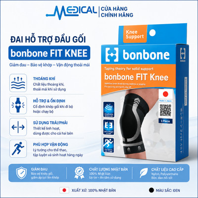 Đai hỗ trợ đầu gối bonbone Fit Knee – Giảm đau, bảo vệ khớp khi vận động