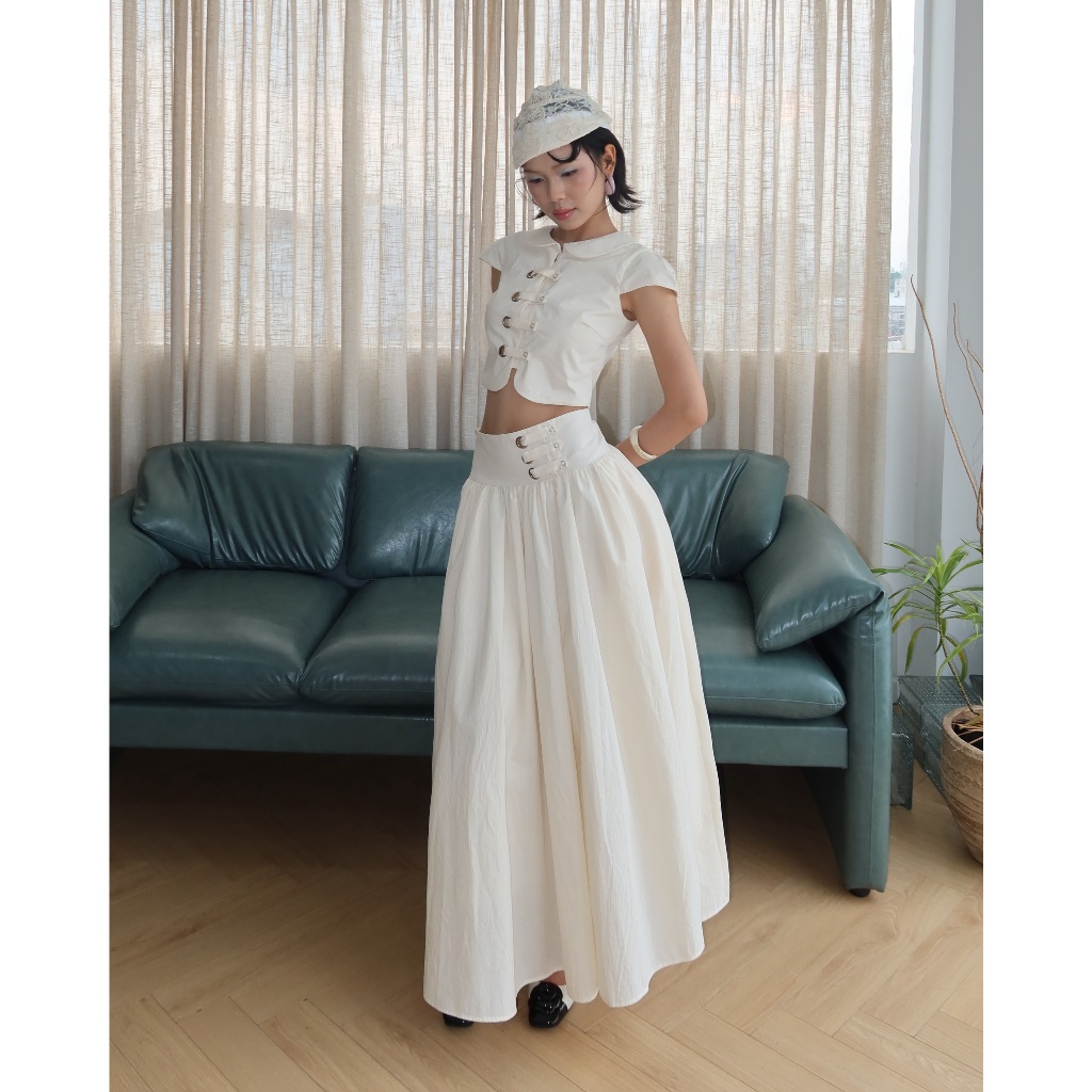 LISA STORE | Set 2 chi tiết chân váy dáng dài nhẹ nhàng cá tính