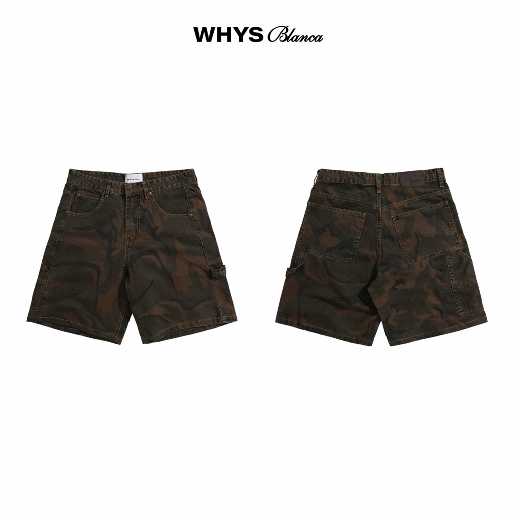 WHYS SHORT JEANS CAMO L501 - Quần short jeans đùi camo Whys blanca.