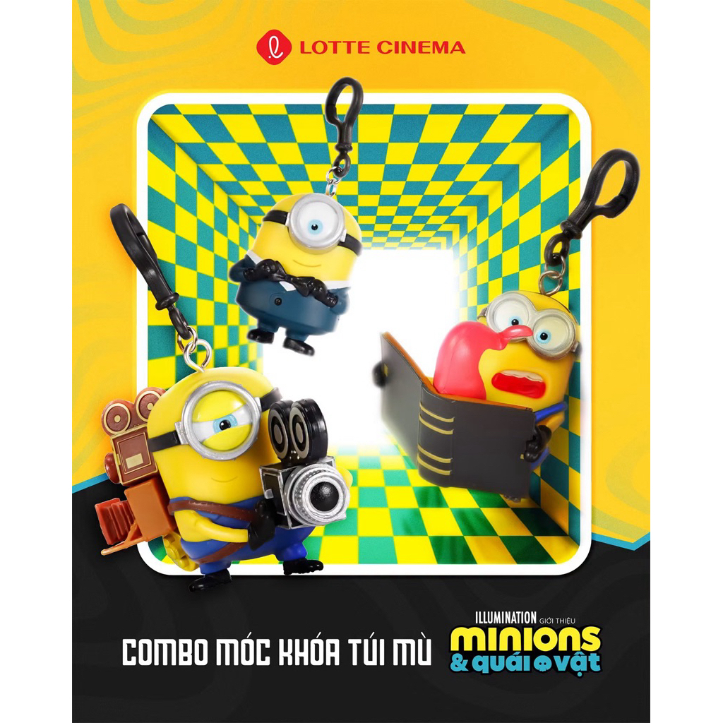 Móc Khóa Túi Mù Minions - Minions Blind Bag Keychain x Lotte Cinema