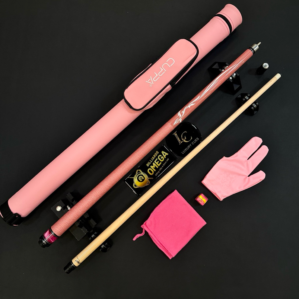 [CUPPA] Cơ/Gậy Bida Lỗ/Pool Cuppa Pink S9 (Tặng Kèm Phụ Kiện)