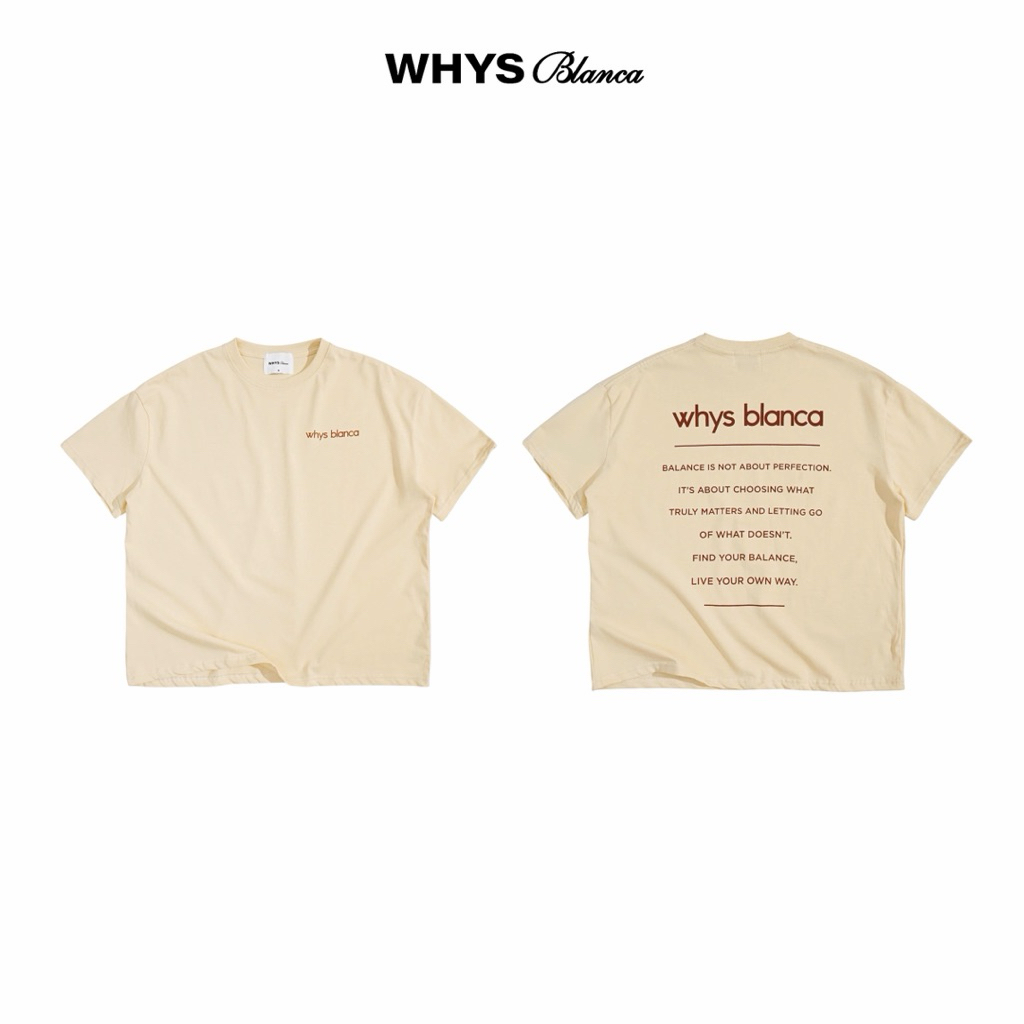 WHYS BLANCA T-SHIRT W045 - Áo thun in chữ Whys blanca.