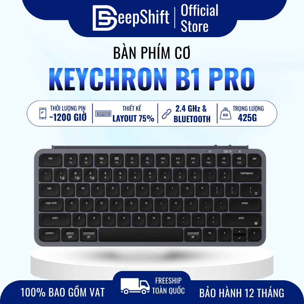 Bàn phím không dây Keychron B1 Pro Ultra-Slim