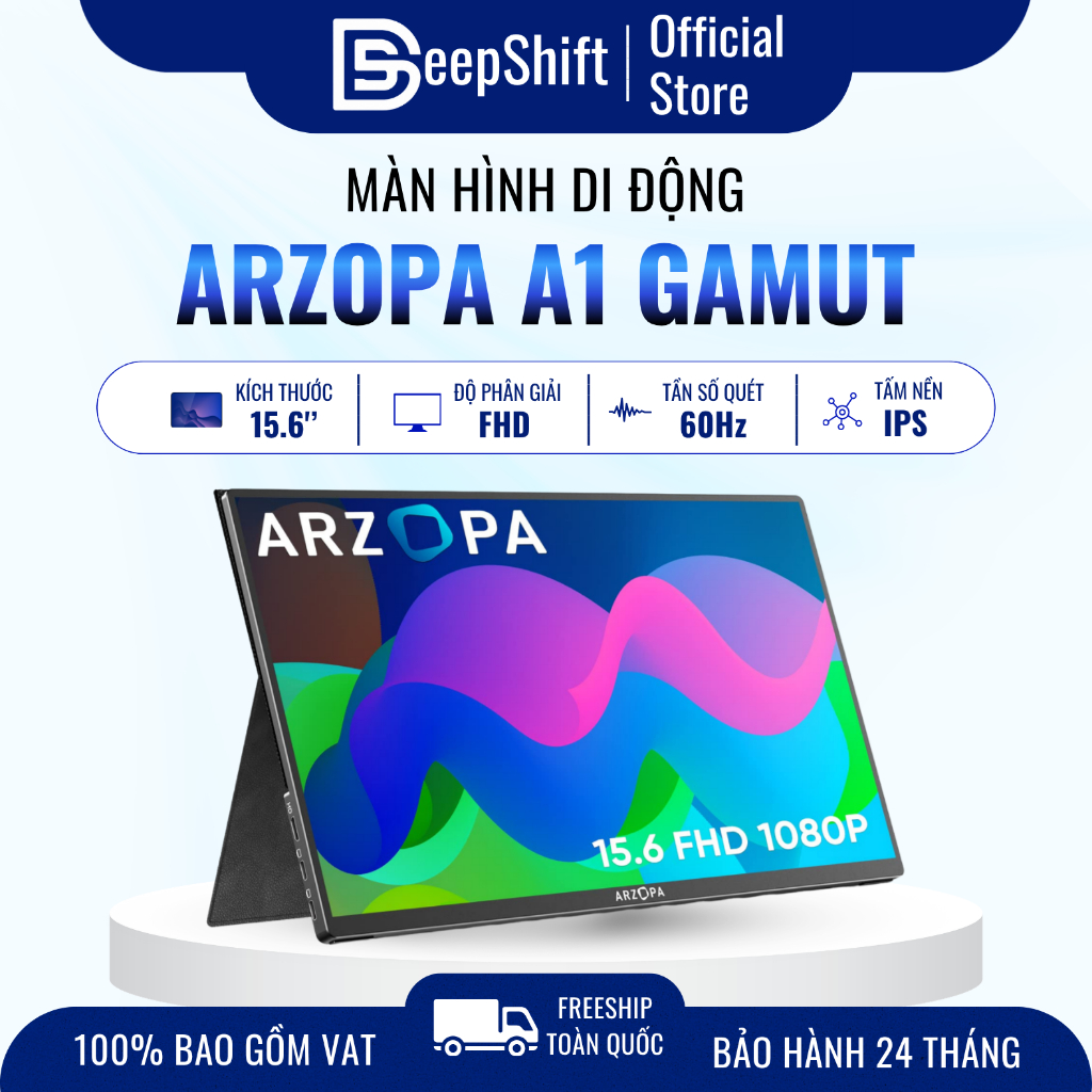 Màn hình di động ARZOPA A1 Gamut 15,6 Inch 60Hz FHD 1080P IPS | USB-C & HDMI