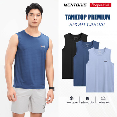 Áo Tanktop Thể Thao Nam MENTORIS Vải Air Mesh Cao Cấp, Thoáng Mát, Dễ Vận Động, Form Vừa MATT26S012