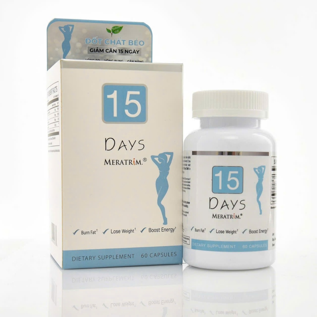 15 DAYS MERATRIM - VIÊN UỐNG GIẢM CÂN AN TOÀN - HIỆU QUẢ - NHẬP KHẨU MỸ CHÍNH HÃNG