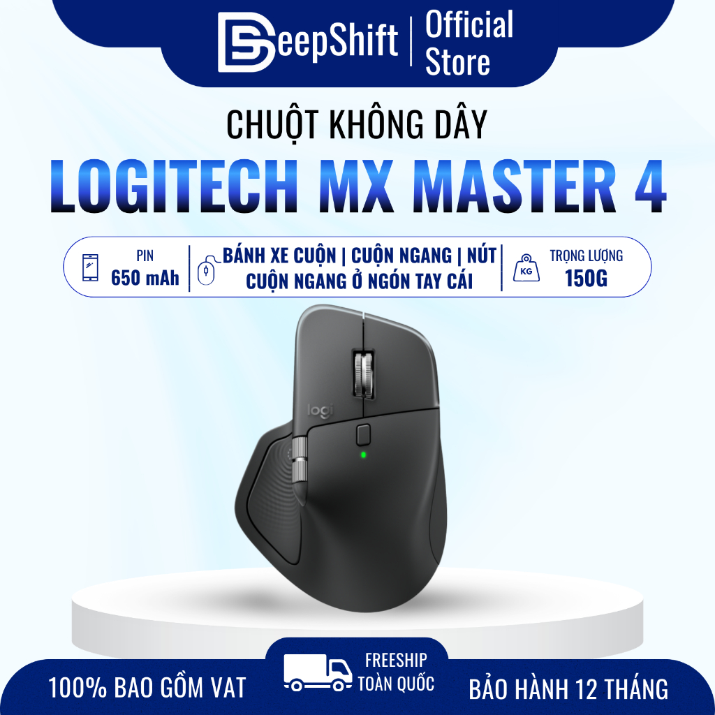 Chuột không dây Logitech MX Master 4 (Mới, Full box, Chính hãng)