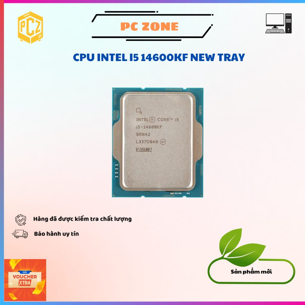 CPU - Bộ vi xử lý Intel I5 14600KF NEW TRAY BẢO HÀNH 36 THÁNG