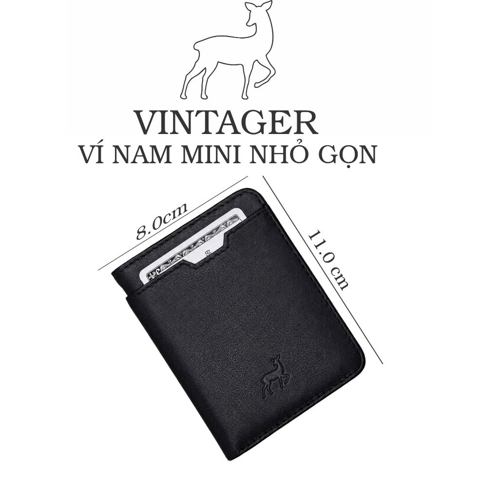 Ví Nam MiNi Nhỏ gọn – Phong Cách Hiện Đại vintager, Có Hộp Tặng Kèm full box, Bảo Hành 12 Tháng (khô