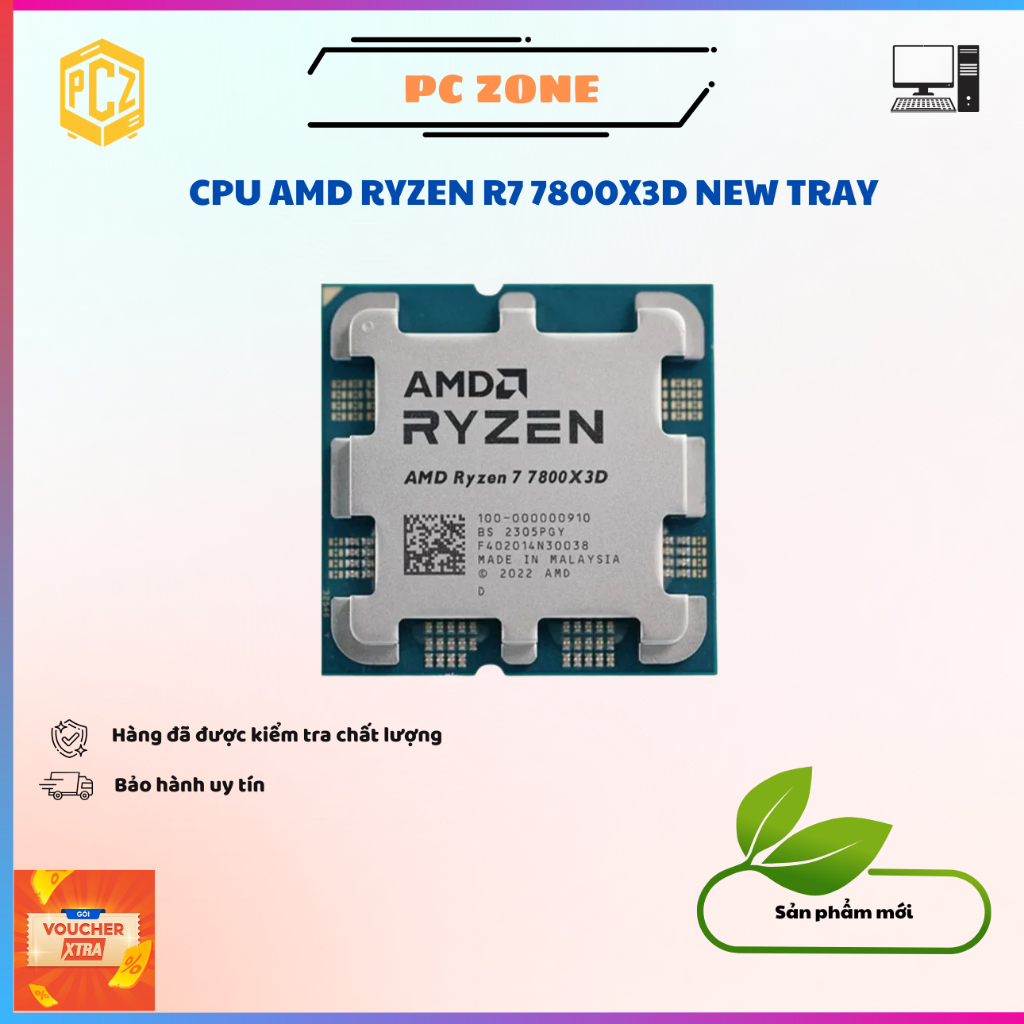 CPU - Bộ vi xử lý AMD R7 7800X3D NEW TRAY