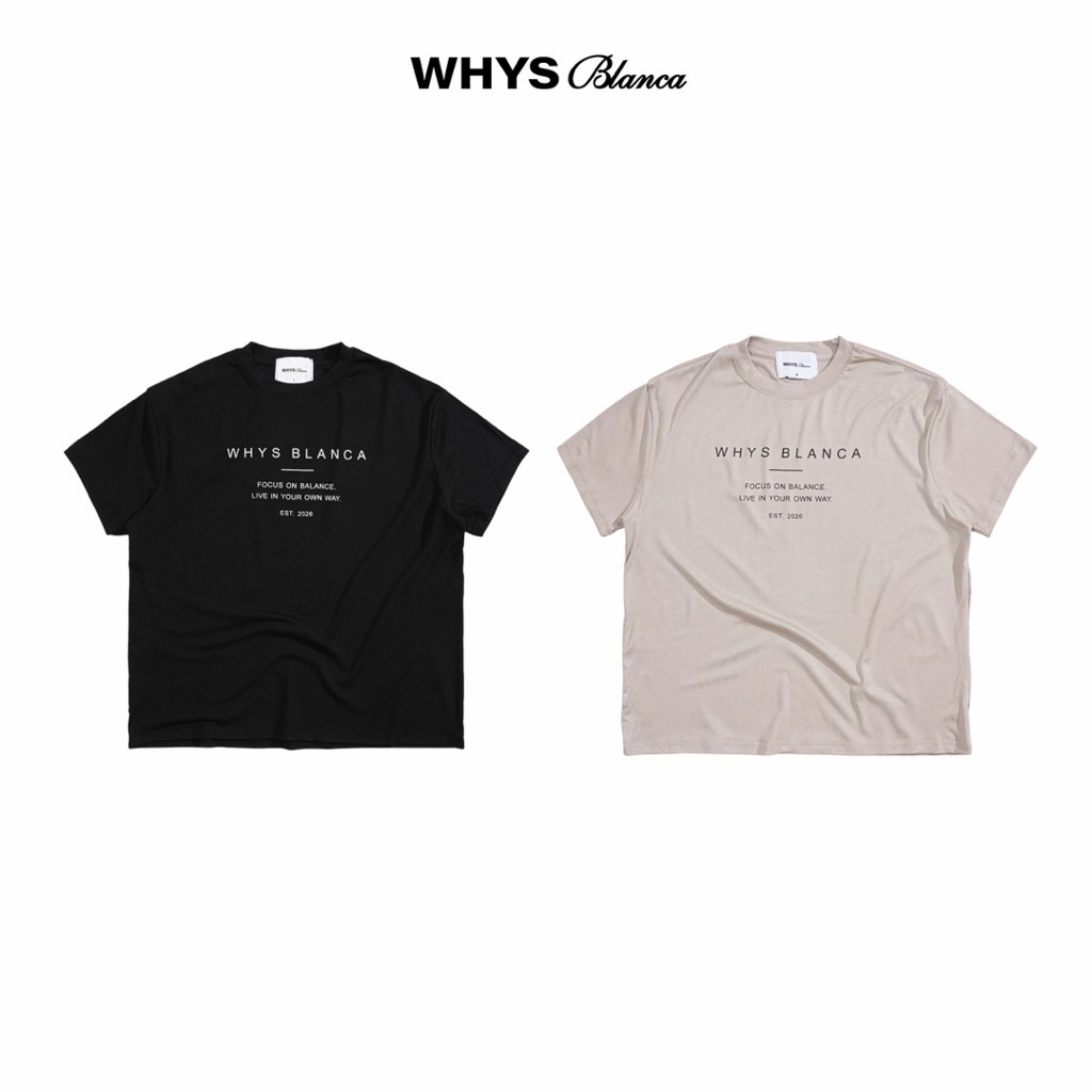 WHYS BLANCA T- SHIRT W046 - Áo thun in chữ Whys blanca.