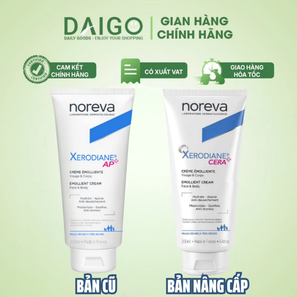 Kem Dưỡng Ẩm Cho Da Nhạy Cảm Noreva Xerodiane CERA+ Emollient Cream 200ml