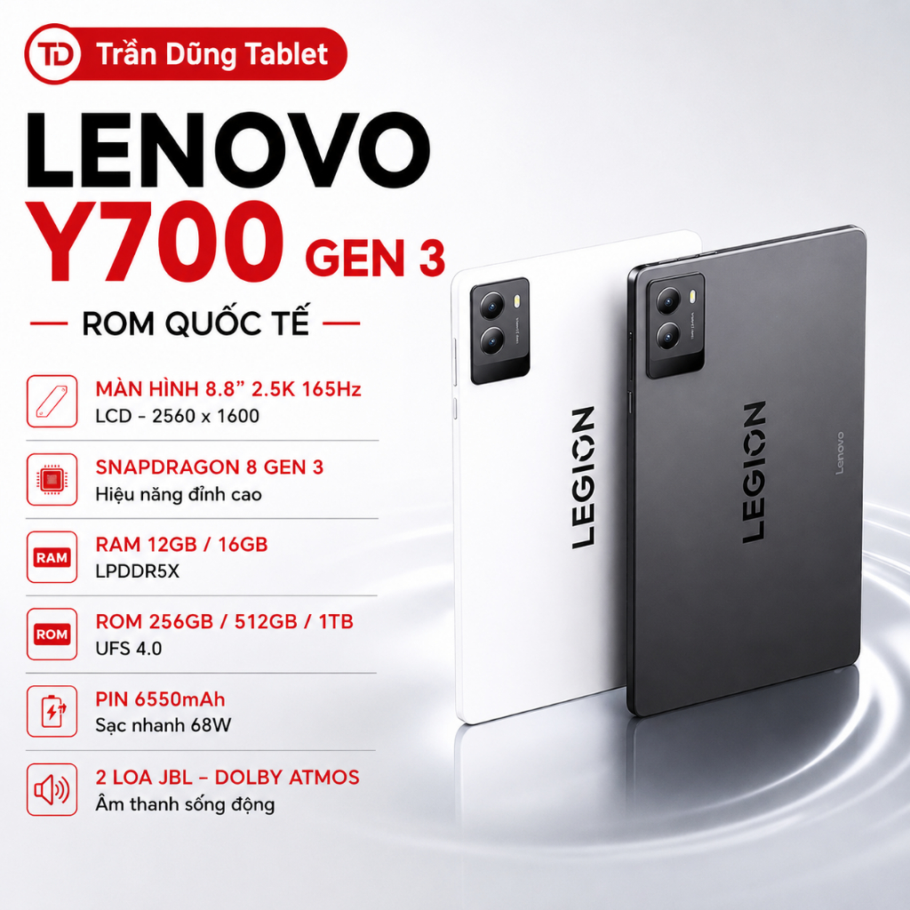 Lenovo Y700 2025 Snapdragon 8 Gen 3 likenew fullbox