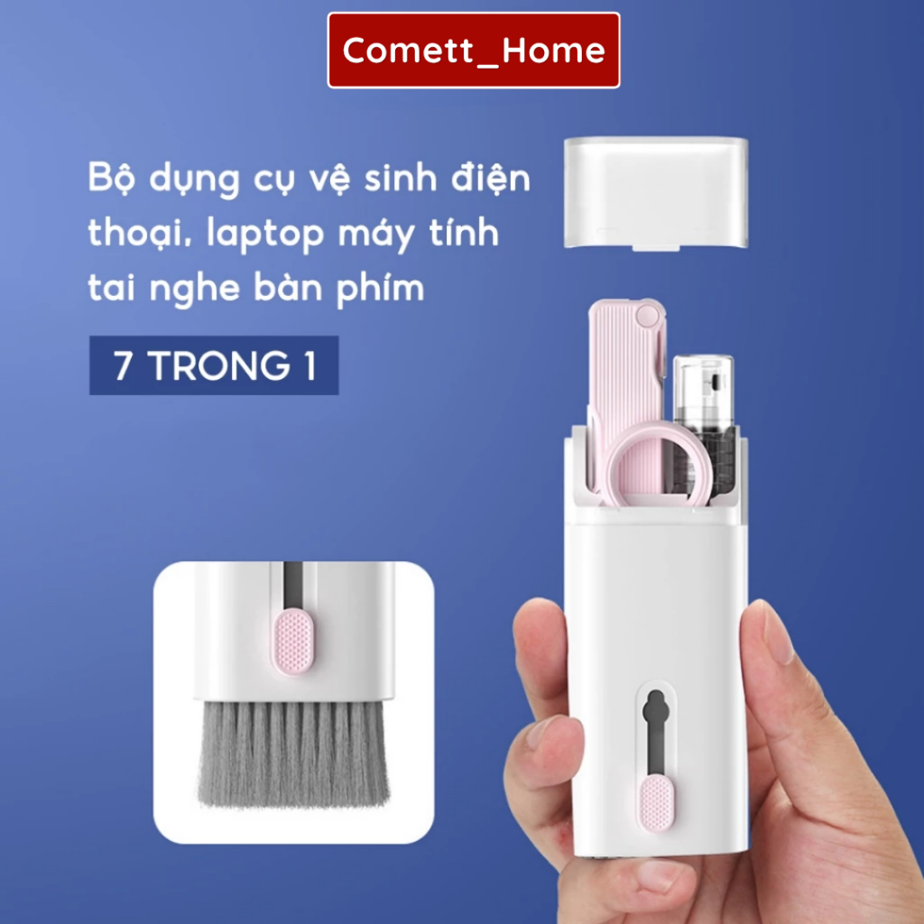 Bộ Dụng Cụ Vệ Sinh Laptop Máy Tính Điện Thoại 7In1 - Bộ Vệ Sinh Tai Nghe Bàn Phím Tiện Dụng
